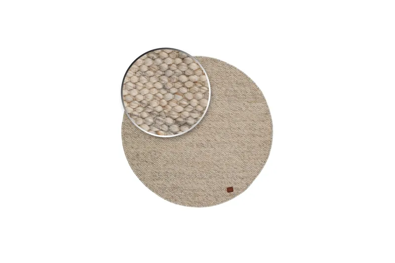 Skagen Ullmatta 200 cm Rund - Sandmelange - Products - Textil & mattor - Matta - Modern matta - Ullmatta