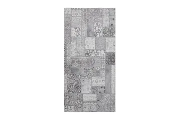 Patchwork Wiltonmatta 80x300 cm Rektangulär - Silver - Products - Textil & mattor - Matta - Modern matta - Wiltonmatta