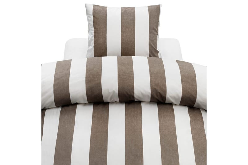 Påslakanset Enkelsäng 2-Dels Block stripe - Brun - Products - Textil & mattor - Sängkläder - Bäddset & påslakanset - Påslakanset enkelsäng