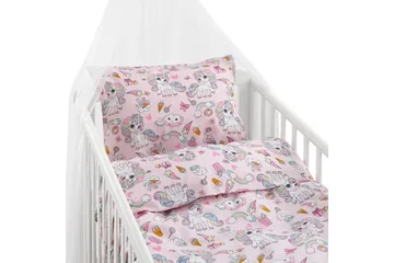 Påslakanset till Spjälsäng 2-Dels Enhörning Rosa - Products - Textil & mattor - Sängkläder - Bäddset & påslakanset - Påslakanset enkelsäng