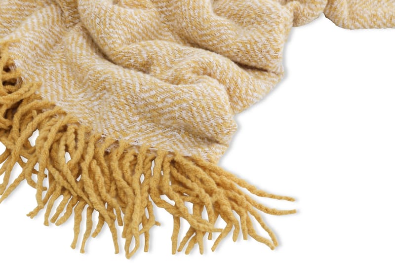 Toby Pläd 130x170 cm - Gul/Vit - Products - Textil & mattor - Filt & pläd