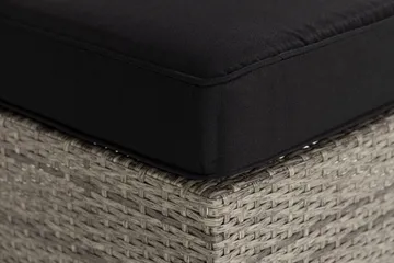 Bahamas Divanmodul - Loungebord utomhus 75x75 cm till soffgrupp i konstrotting med glasskiva - Grå / Svart dyna - Products - Utemöbler & utemiljö - Övrigt utemöbler - Moduler utesoffa