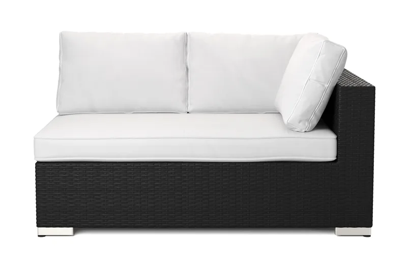 Bahamas Högermodul utomhus 140 cm i konstrotting, Svart