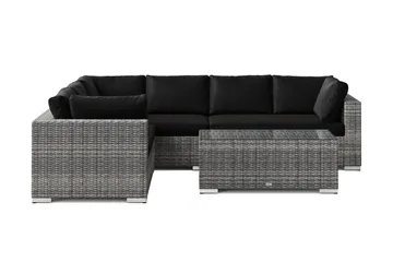 Bahamas L-formad utesoffa höger, 6-sits med bord - Grå - Products - Utemöbler & utemiljö - Loungemöbler - Loungeset & loungegrupp