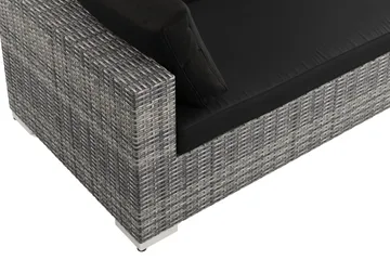 Bahamas U-formad utomhus loungegrupp med stängt avslut, 10-sits med bord och hylla - Grå - Products - Utemöbler & utemiljö - Loungemöbler - Loungeset & loungegrupp