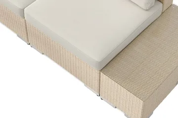 Bahamas utomhus hörnsoffa 7-sits vändbar med öppet avslut och bord med hylla - Beige - Products - Utemöbler & utemiljö - Loungemöbler - Loungeset & loungegrupp