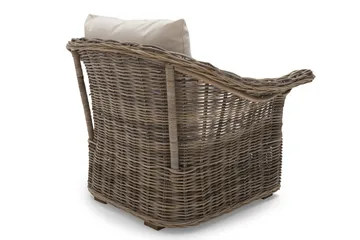 Edsklinta Utefåtölj m Dyna Rotting/Vit - Hillerstorp - Products - Utemöbler & utemiljö - Loungemöbler - Loungestol utomhus