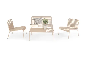 Jarva Liten 4-sits Soffgrupp Utomhus i metall - Beige - Products - Utemöbler & utemiljö - Loungemöbler - Loungeset & loungegrupp