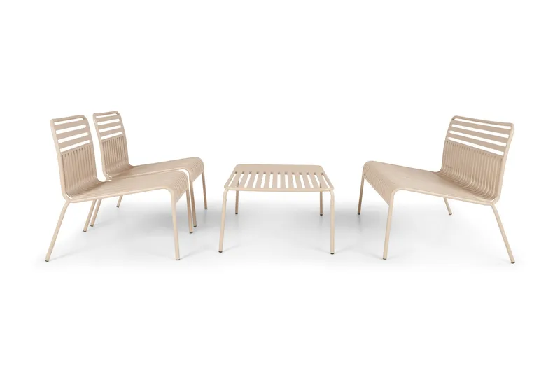 Jarva Liten 4-sits Soffgrupp Utomhus i metall - Beige - Products - Utemöbler & utemiljö - Loungemöbler - Loungeset & loungegrupp
