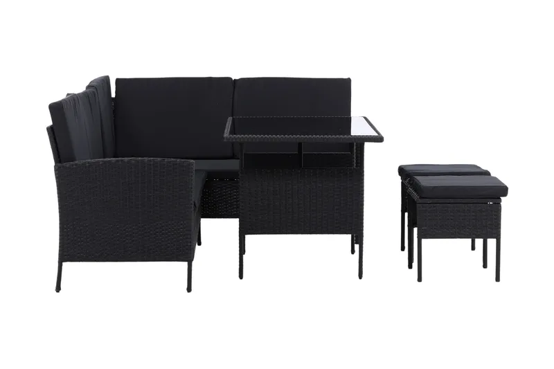 Knock Hörnsoffa Utomhus - Svart - Products - Utemöbler & utemiljö - Loungemöbler - Loungeset & loungegrupp