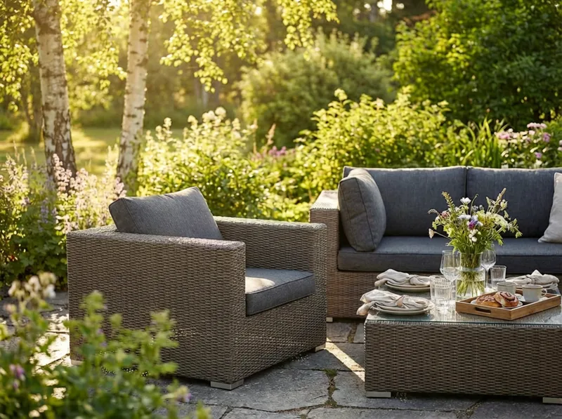 Marcus Loungefåtölj med Dyna - Utefåtölj Rotting Utemöbler - Grå - Products - Utemöbler & utemiljö - Loungemöbler - Loungestol utomhus