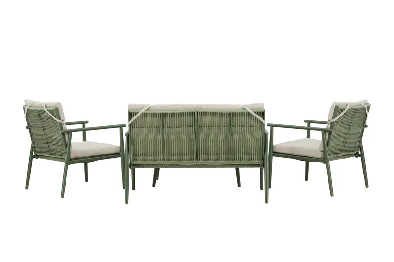 Mazzaro Soffgrupp Utomhus 4-sits - Grön/Beige - Products - Utemöbler & utemiljö - Loungemöbler - Loungeset & loungegrupp