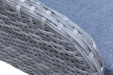 Thor loungestol utomhus i konstrotting med blå sittdyna - Grå - Products - Utemöbler & utemiljö - Loungemöbler - Loungestol utomhus