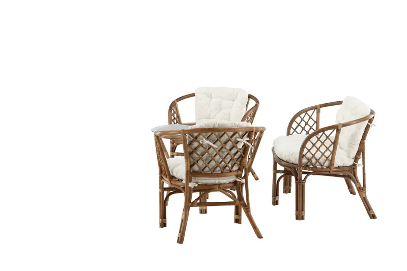 Wera Soffgrupp Utomhus 4-sits - Brun/Vit - Products - Utemöbler & utemiljö - Loungemöbler - Loungeset & loungegrupp