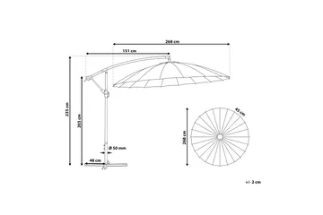 Calabria Ii Parasoll 235 cm - Ljusgrå - Products - Utemöbler & utemiljö - Solskydd - Parasoll