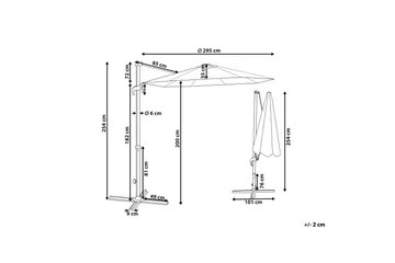 Calimera Hängparasoll 295 cm - Grön/Svart - Products - Utemöbler & utemiljö - Solskydd - Parasoll - Hängparasoll