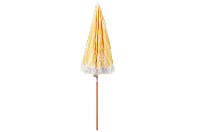 Teulon Parasoll 150 cm - Gul/Vit/Ljusbrun - Products - Utemöbler & utemiljö - Solskydd - Parasoll