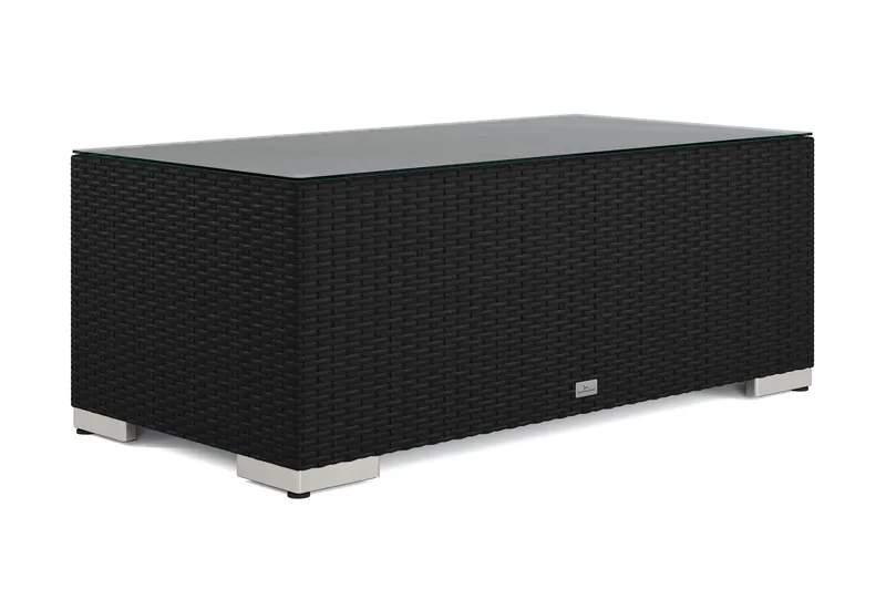 Bahamas Soffbord Utomhus 113x58 cm Konstrotting, Svart