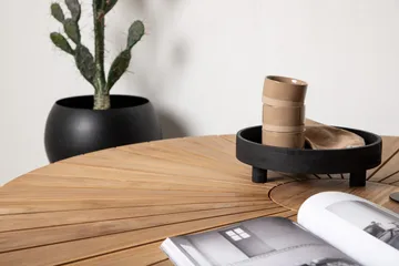 Mexico Matbord Utomhus Rund 140 cm Brun/Svart - Venture Home - Products - Utemöbler & utemiljö - Utebord & trädgårdsbord - Matbord utomhus