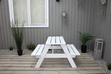 Nancie Mini Picknickbord - Vit - Products - Utemöbler & utemiljö - Utebord & trädgårdsbord - Picknickbord