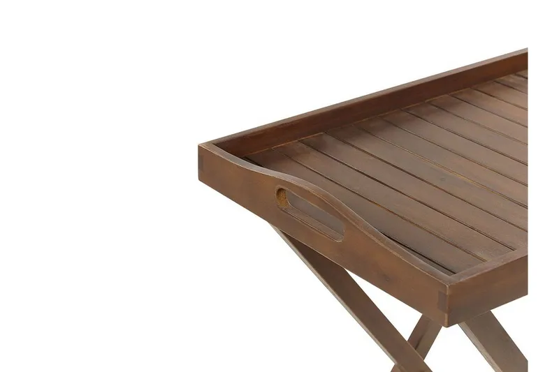 Paolo Hopfällbart Sidobord BrickUtebord och Avlastningsbord Utomhus 68 cm Trä - Mörkbrun - Products - Utemöbler & utemiljö - Utebord & trädgårdsbord - Sidobord utomhus