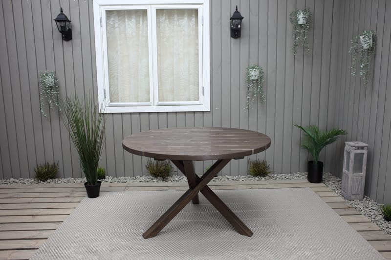 Scottsdale Matbord Utomhus Runt 112 cm - Brun - Products - Utemöbler & utemiljö - Utebord & trädgårdsbord - Matbord utomhus