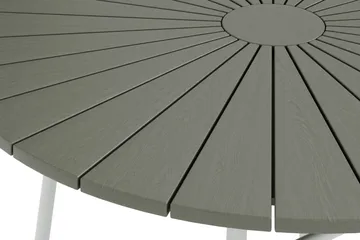 Tunis Runt Matbord utomhus 120 cm i aluminium metall - Grå/Vit - Products - Utemöbler & utemiljö - Utebord & trädgårdsbord - Matbord utomhus
