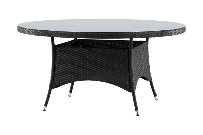 Volta Matbord Utomhus Rund Ø150 cm Svart - Venture Home - Products - Utemöbler & utemiljö - Utebord & trädgårdsbord - Matbord utomhus