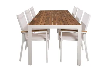 Bois Matgrupp Utomhus 200cm + 6 Texas Karmstolar - Svart/Grå - Products - Utemöbler & utemiljö - Utegrupp - Matgrupp utomhus