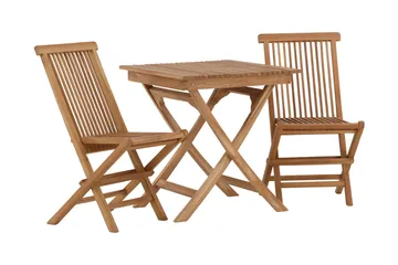 Ghana Caféset 70 cm + 2 Kenya Hopfällbara Karmsttolar - Brun - Products - Utemöbler & utemiljö - Utegrupp - Cafegrupp & cafeset