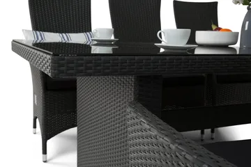 Majestic Matgrupp Utomhus 210 + 6 Jenny Ställbar Fåtölj - Svart - Products - Utemöbler & utemiljö - Utegrupp - Matgrupp utomhus