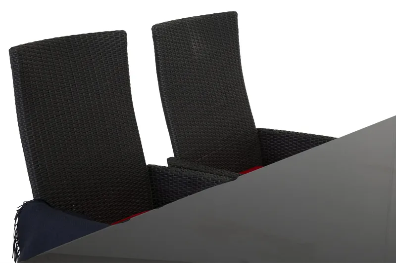 Majestic Matgrupp Utomhus 210 + 6 Jenny Ställbar Fåtölj - Svart - Products - Utemöbler & utemiljö - Utegrupp - Matgrupp utomhus