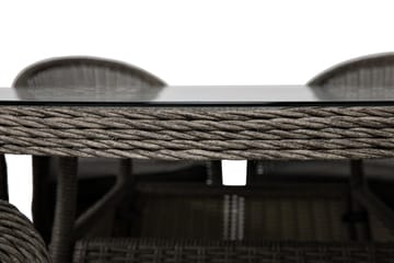 Marcus Matgrupp 140 Rund + 6 Light Fåtöljer m Dyna - Grå - Products - Utemöbler & utemiljö - Utegrupp - Matgrupp utomhus