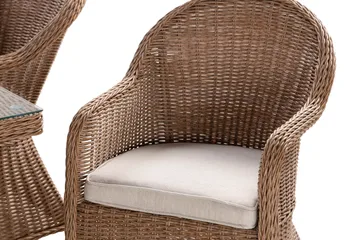 Marcus Matgrupp 200 + 6 Light Fåtöljer m Dyna - Natur - Products - Utemöbler & utemiljö - Utegrupp - Matgrupp utomhus