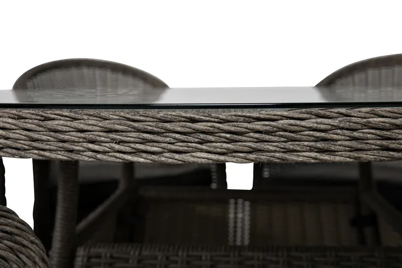 Marcus Matgrupp Utomhus 140 Rund + 4 Light Fåtöljer m Dyna - Grå - Products - Utemöbler & utemiljö - Utegrupp - Matgrupp utomhus