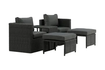 Quad Balkonggrupp 2-sits - Svart - Products - Utemöbler & utemiljö - Utegrupp - Cafegrupp & cafeset