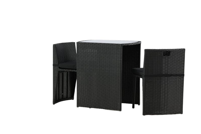 Savanna Caféset 50 cm + 2 Matstolar Utomhus - Svart - Products - Utemöbler & utemiljö - Utegrupp - Cafegrupp & cafeset