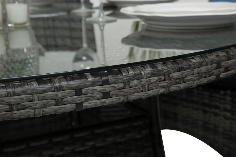 Thor Matgrupp Utomhus Ø140 + 6 Jenny Ställbar Fåtölj - Grå - Products - Utemöbler & utemiljö - Utegrupp - Matgrupp utomhus