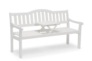 Hillerstorp Sara Utebänk SaxUtebord - Tall/Vit - Products - Utemöbler & utemiljö - Utesoffa - Trädgårdsbänk & utebänk