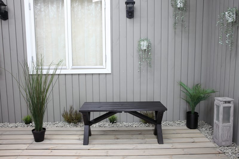 Lietinna Utebänk 100 cm - Svart - Products - Utemöbler & utemiljö - Utesoffa - Trädgårdsbänk & utebänk