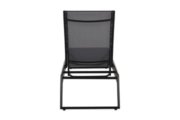 Monaco Solsäng med justerbar rygg i aluminium grå textil - Svart - Products - Utemöbler & utemiljö - Utestol & trädgårdsstol - Solsäng & solvagn