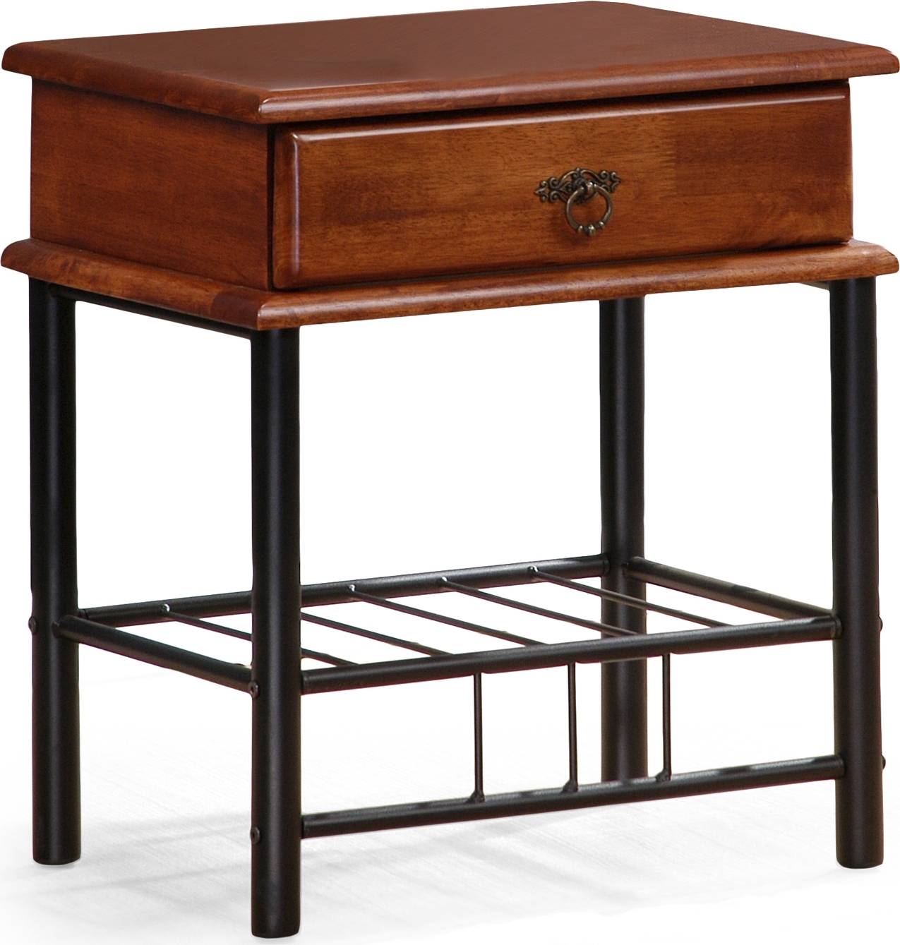 Vivian nattbord - Antikk kirseb�r/sort