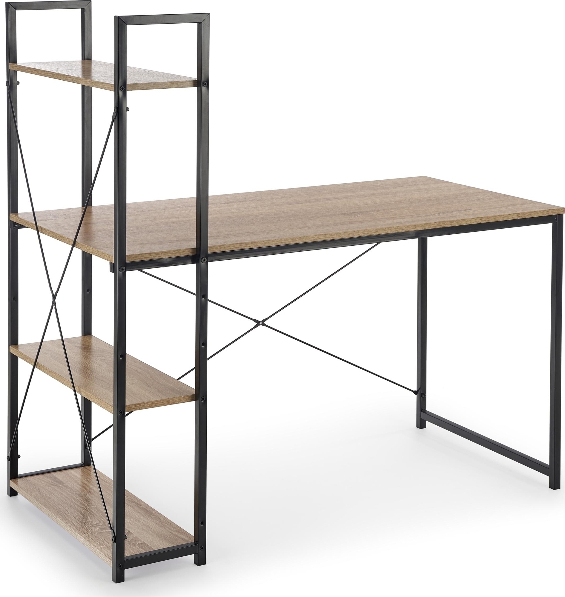 Perlie skrivebord - Sonoma eik/svart