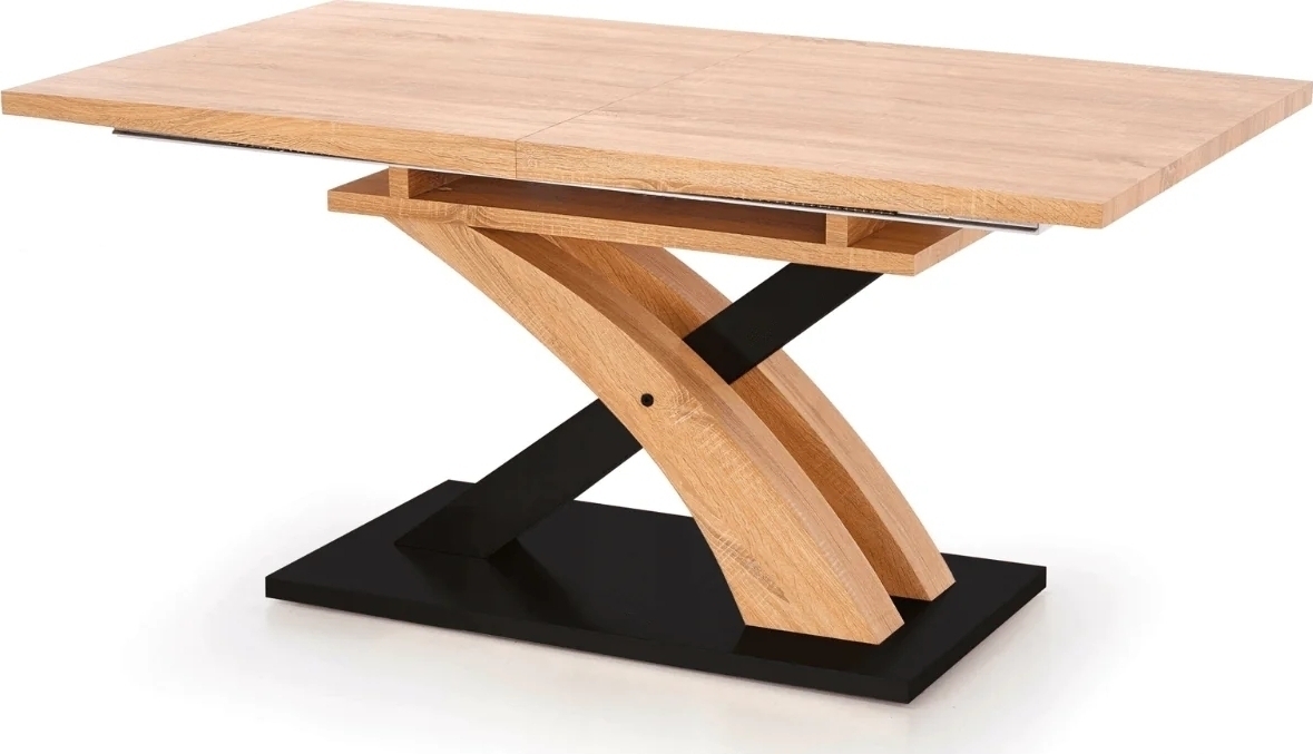 Lyall spisebord - Gull eik/svart