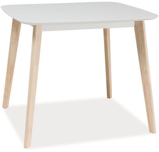 Spisebord Salma 90 cm - Hvitt/eik Spisebord Salma 90 cm - Hvitt/eik