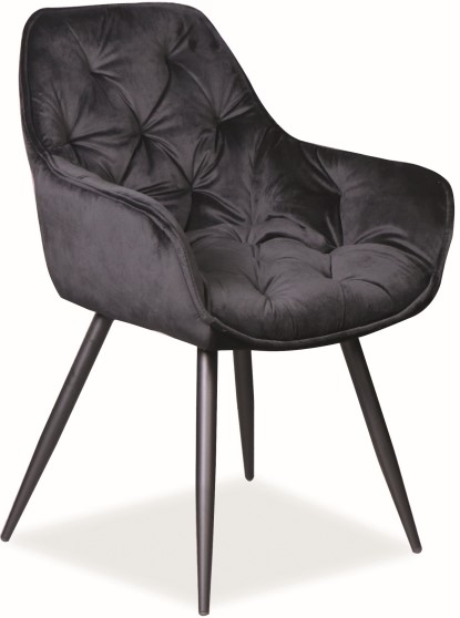 Cherry Velvet stol - Svart