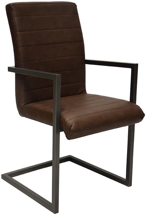 Toscana Veggmontert med Karm - Brun vintage l�der look