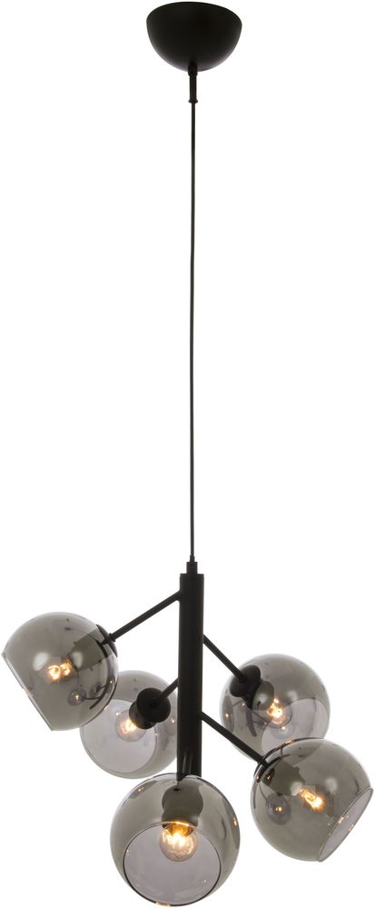 Taklampe Atom - Svart/røykgrå Taklampe Atom - Svart/røykgrå