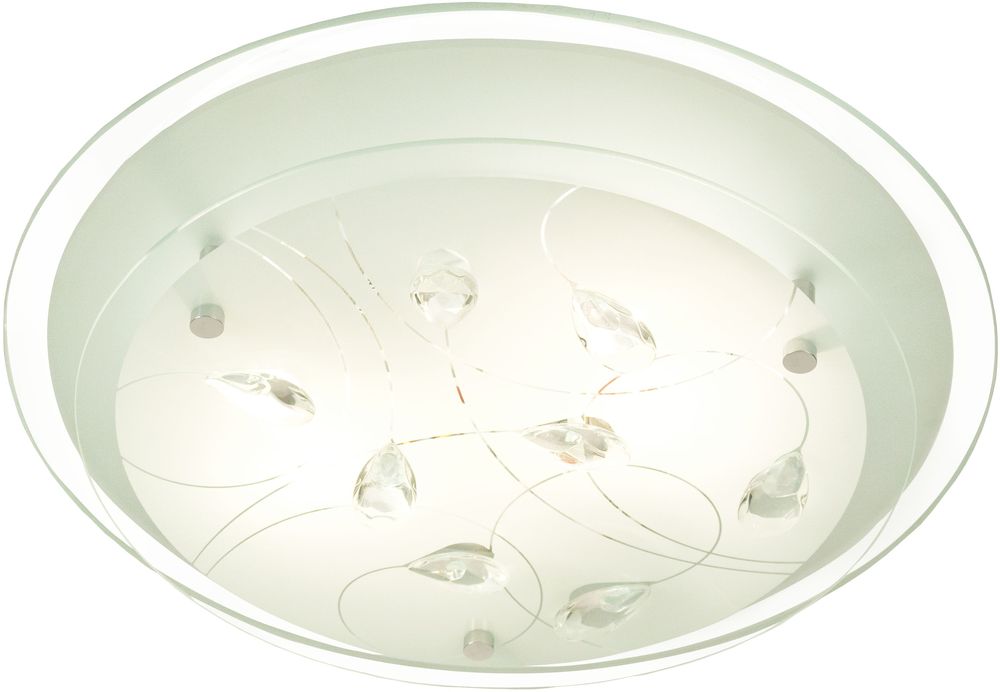 Plafond Demi - Hvit/klar/krom