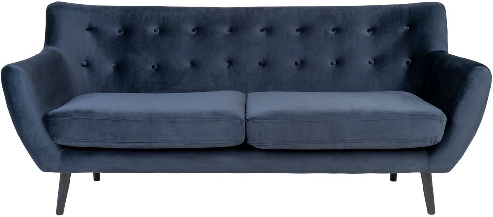 Monte 3-seters sofa - M�rk bl�/svart
